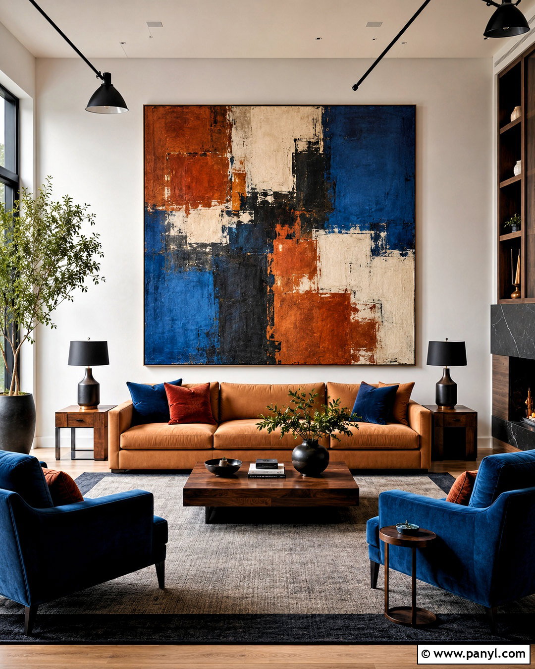 Oversized Art Living Room Wall - 20 living room wall designs
