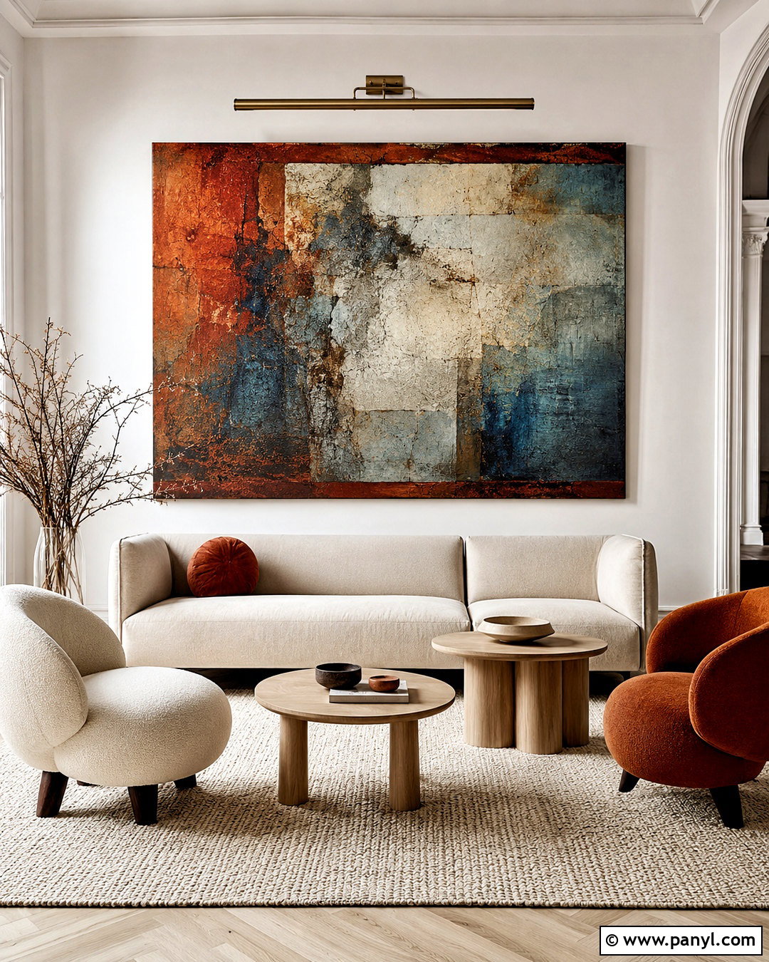 Oversized Art Living Room Wall - 20 latest wall designs for living room ideas