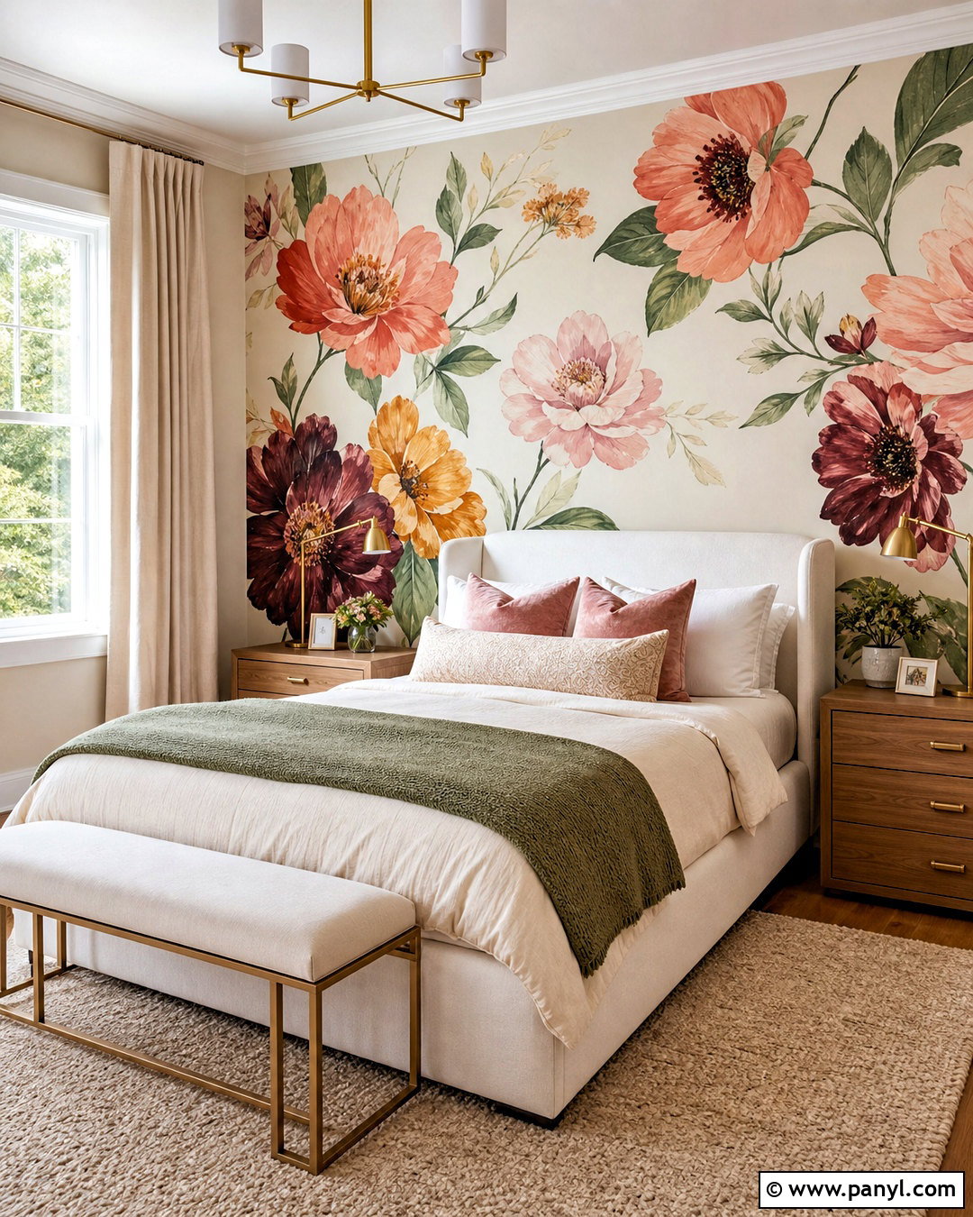 Oversized Flower Wall Painting - 20 fun wall painting ideas creative ideas