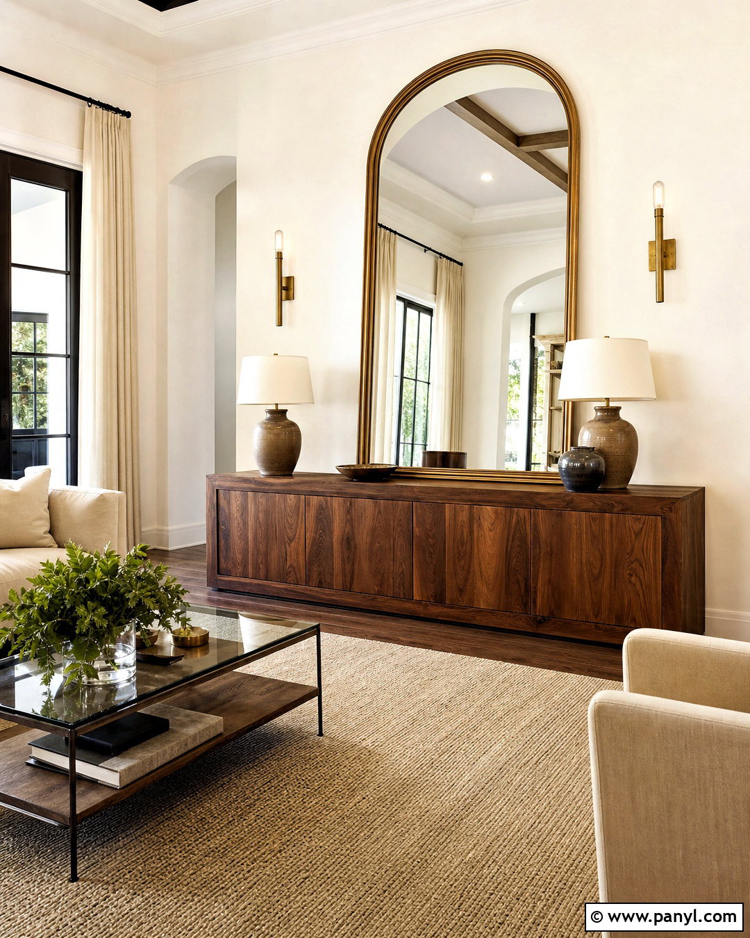 Oversized Mirror For High Ceiling Walls - 20 high ceiling wall decor living room ideas
