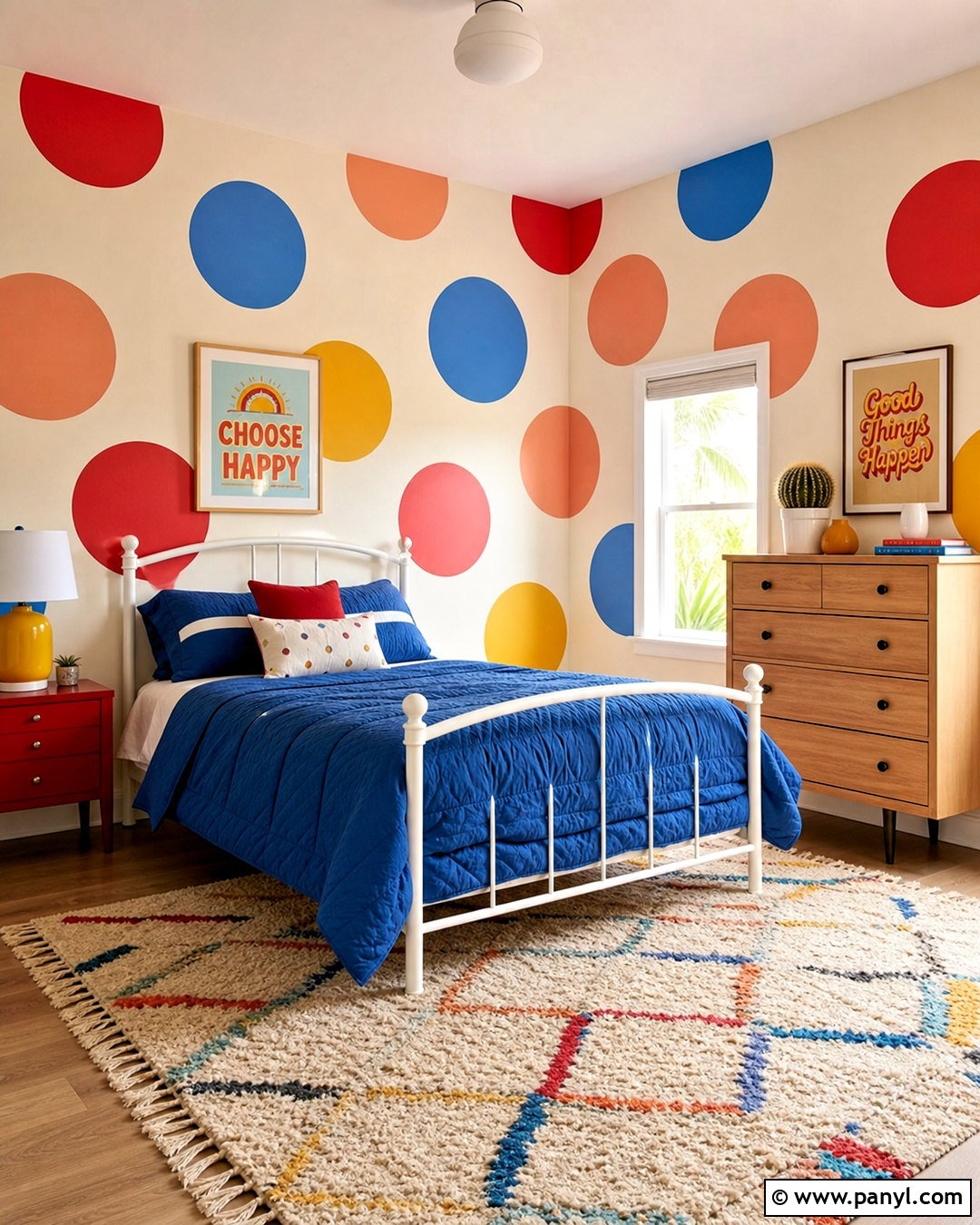 Oversized Polka Dot Wall Paint - 20 funky wall paint ideas