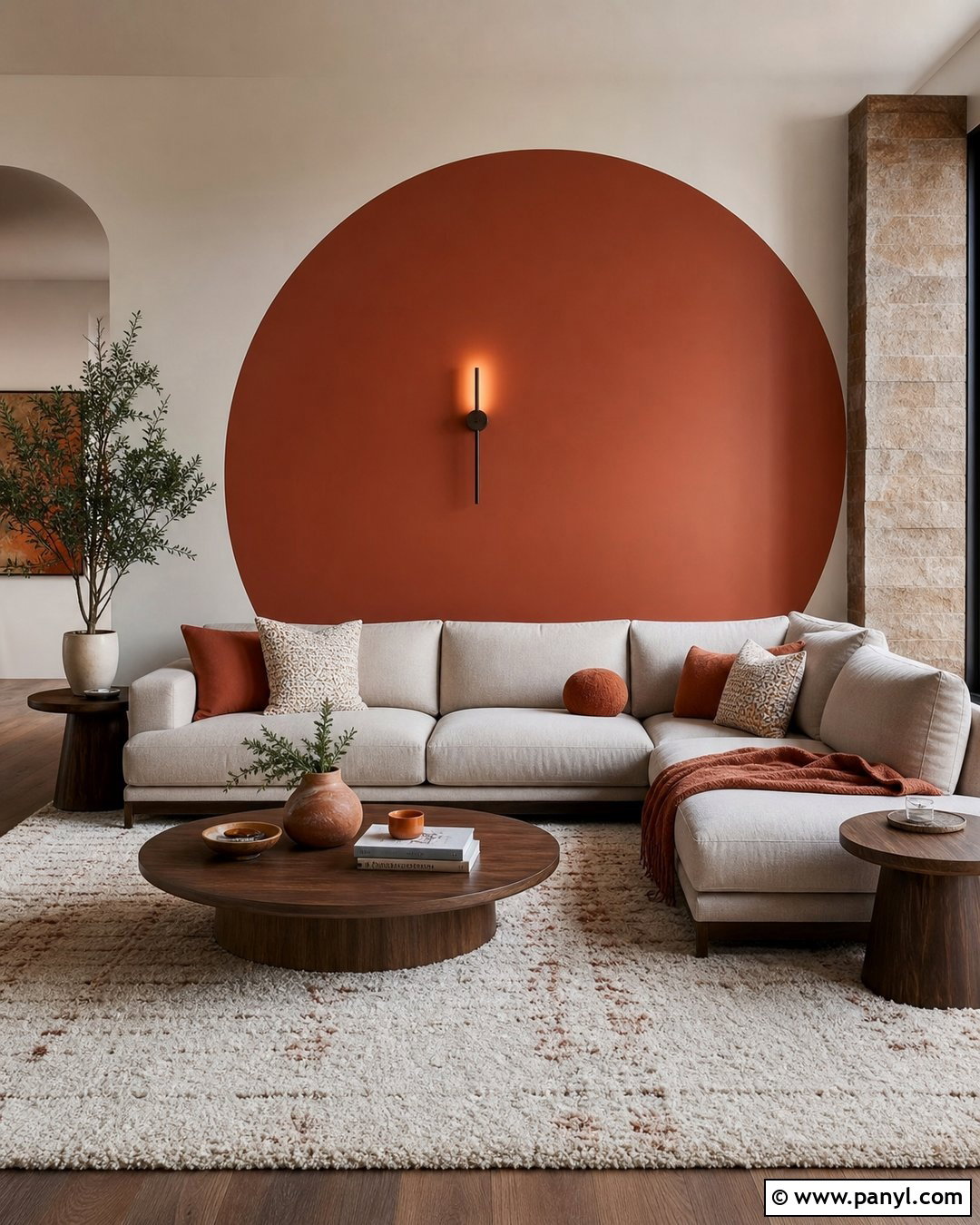 Oversized Round Accent Wall - 20 Round Accent Wall Paint Ideas
