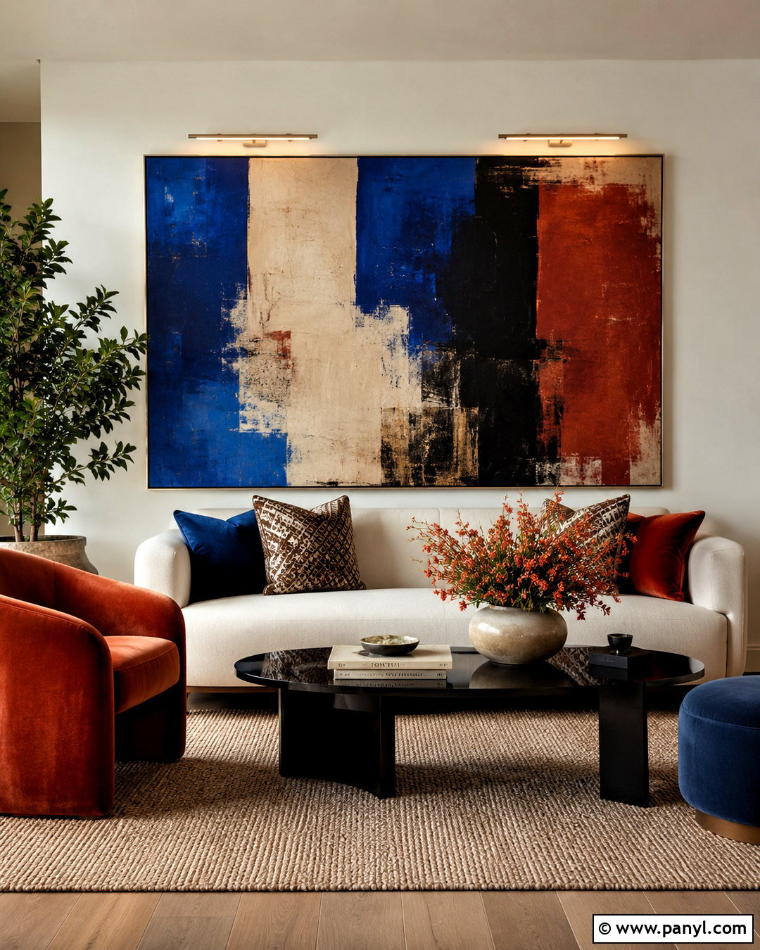 Oversized Wall Art Design - 20 drawing room wall design modern ideas