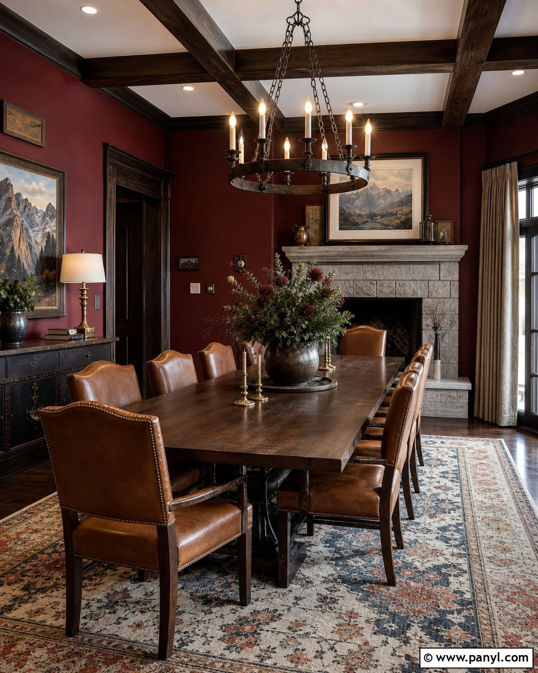 Oxblood Red Lodge Walls - 20 Lodge Wall Colors