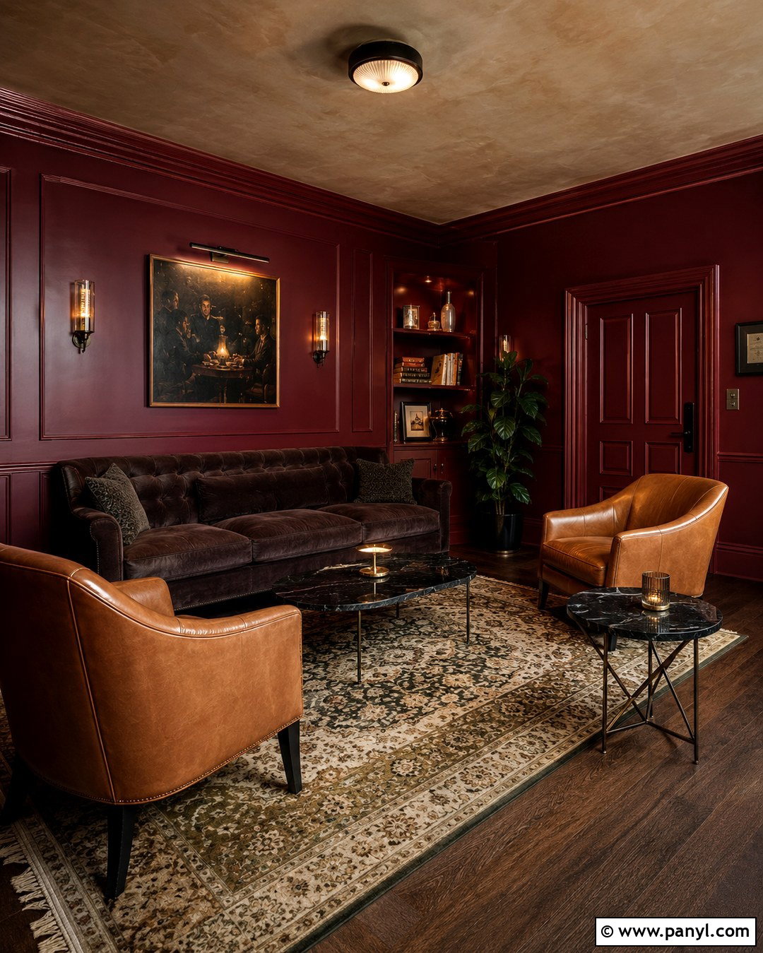Oxblood Red Speakeasy Walls - 20 Speakeasy Wall Colors