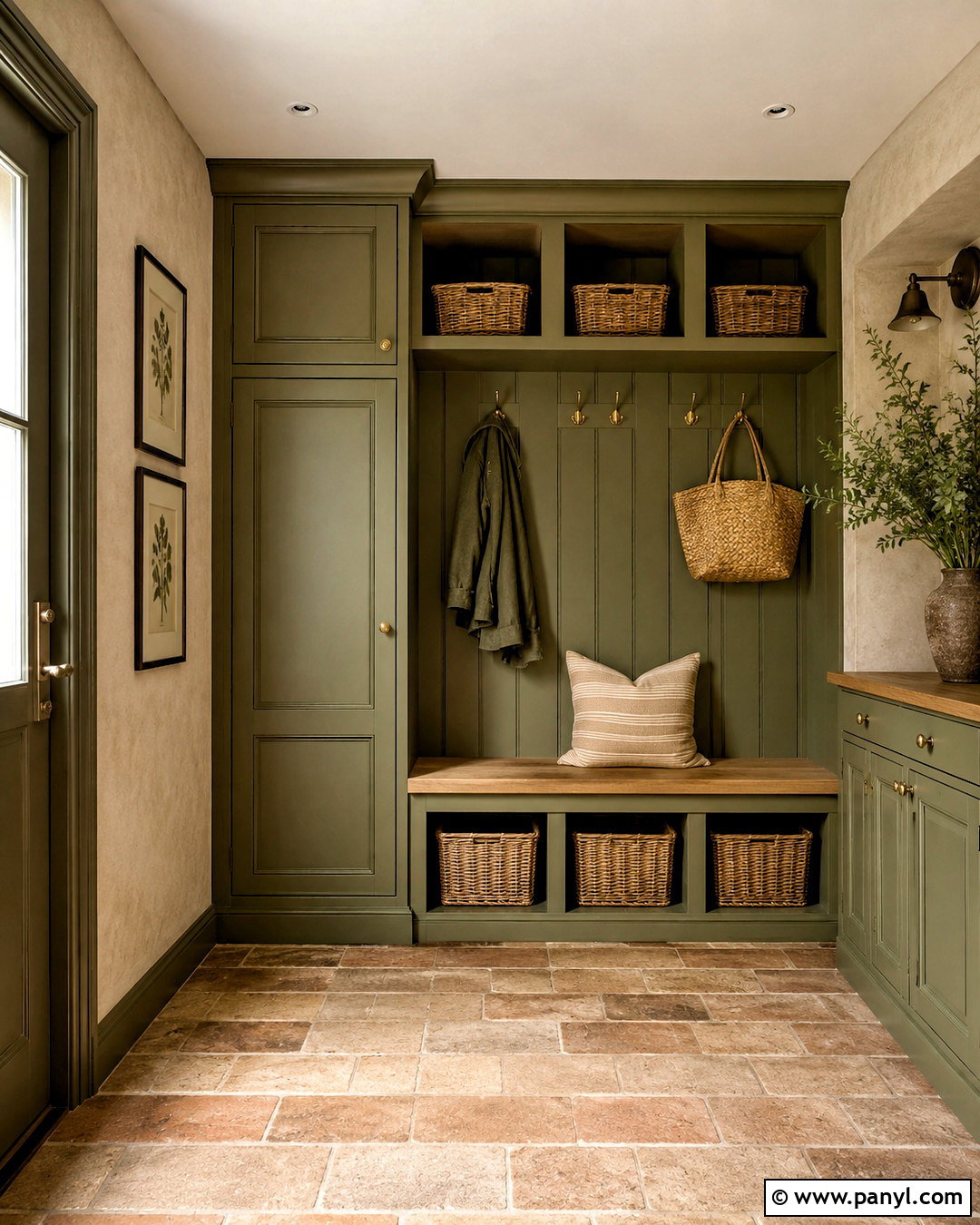 Oxford Stone Mudroom With Olive Green - 20 oxford stone farrow and ball ideas