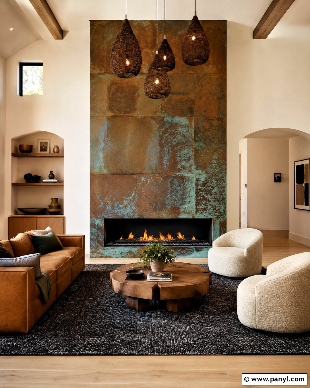 Oxidized Bronze Patina Fireplace - 20 patina texture ideas