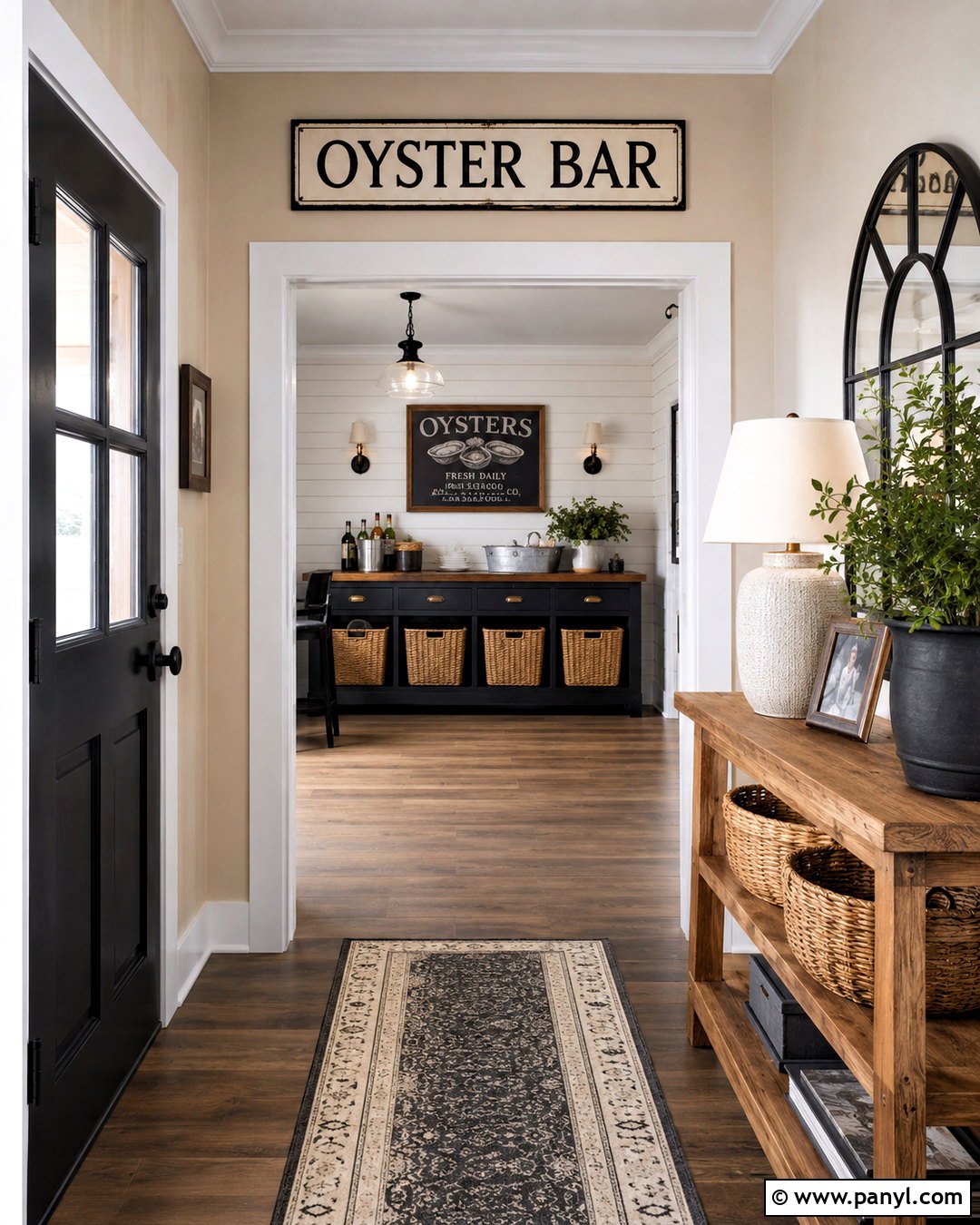 Oyster Bar Entryway With Black Details - 20 oyster bar sherwin williams ideas