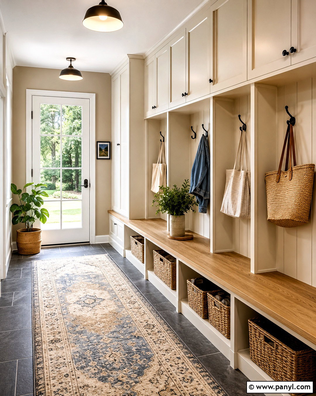 Oyster Bar Mudroom With Wood Bench - 20 oyster bar sherwin williams ideas