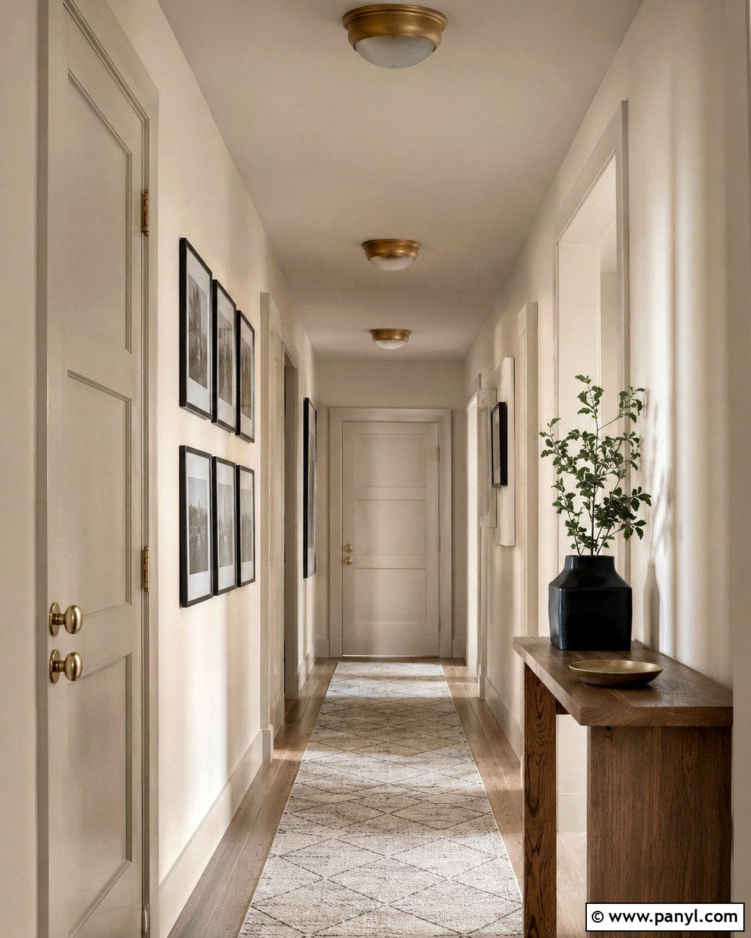 Oyster Hallway Color Drenching - 20 Oyster Wall Paint Ideas