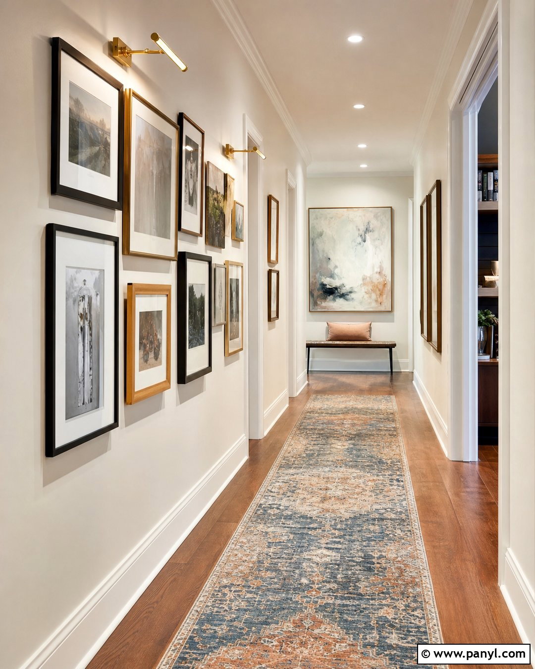 Oyster White Walls In A Gallery Hallway - 25 Oyster White Walls