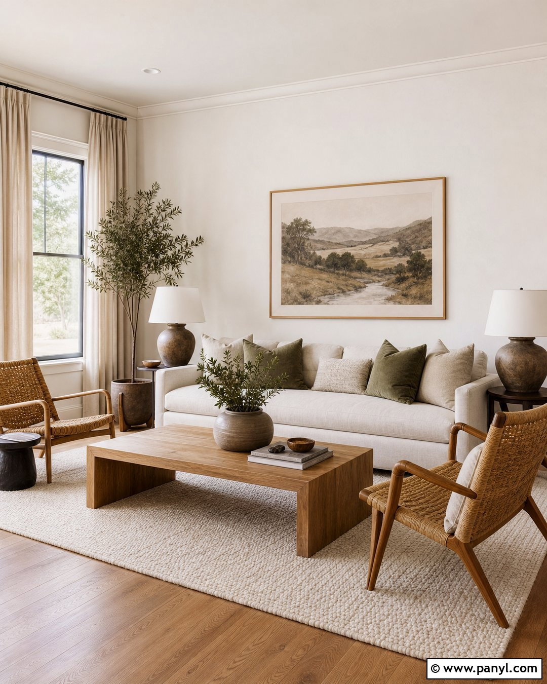 Oyster White Walls With Natural Oak - 25 Oyster White Walls