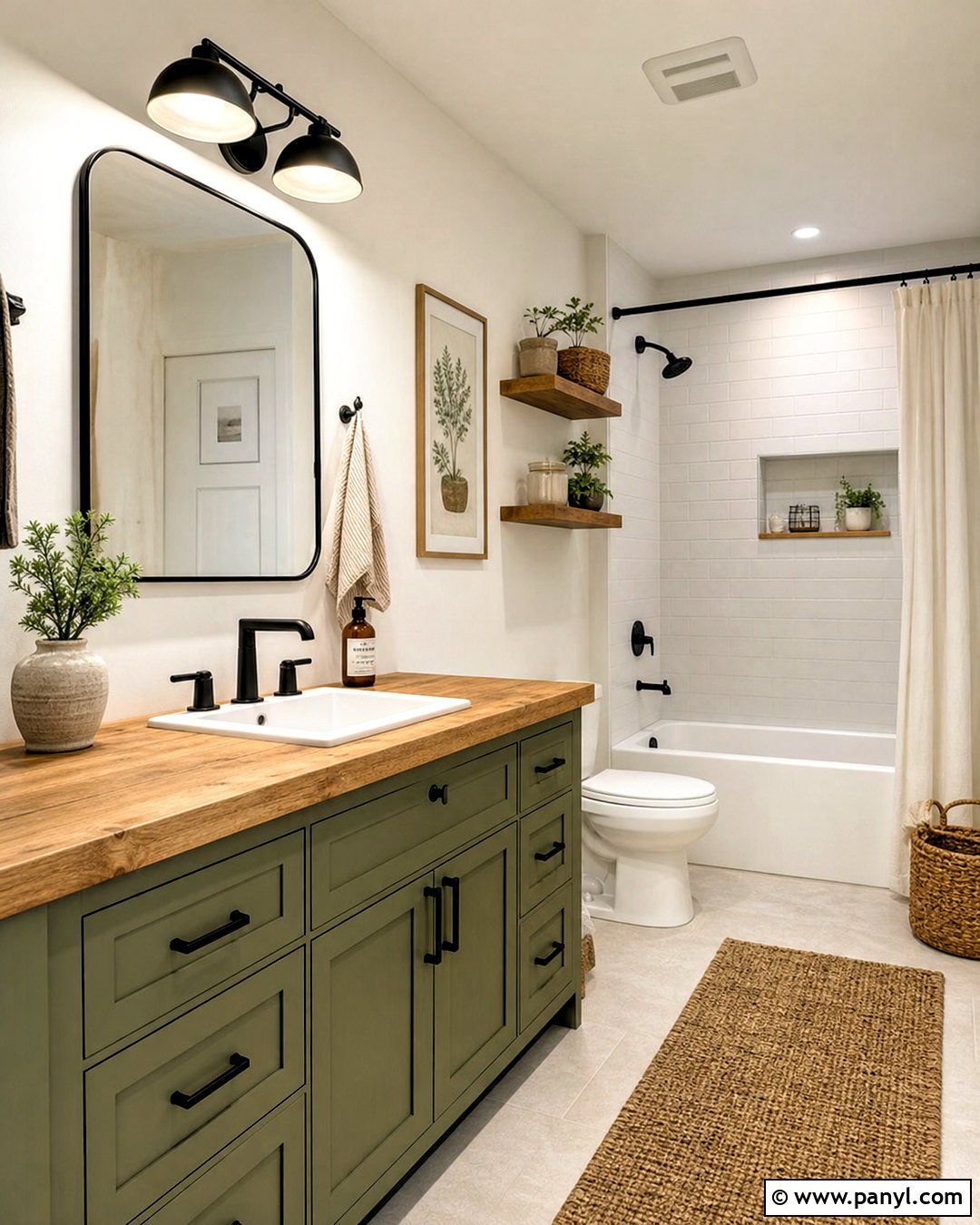 Paint Bathroom Cabinets With a Wood Countertop - 20 how to paint bathroom cabinets
