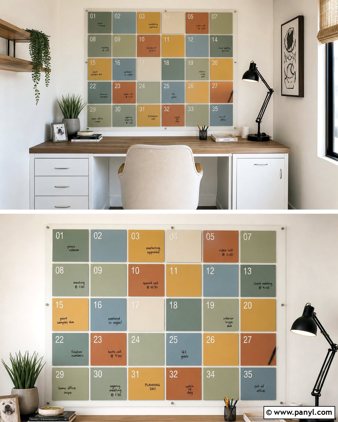 Paint Chip Calendar Wall - 30 Paint Chip Wall Ideas