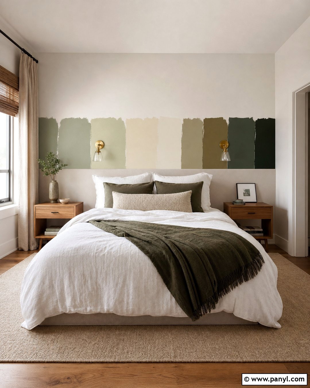Paint Chip Headboard Wall - 20 Paint Chips On Wall Ideas