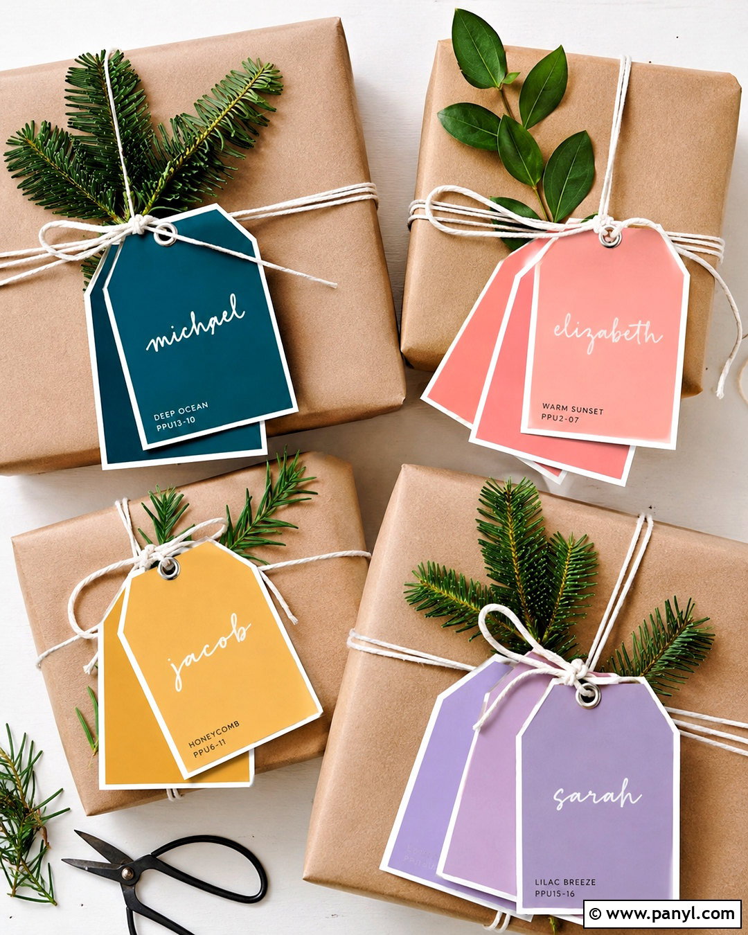 Paint Chip Layered Gift Tags - 20 paint chip crafts