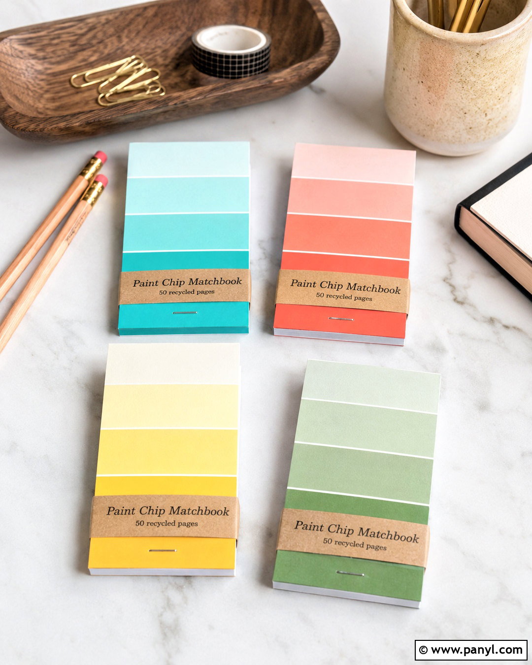 Paint Chip Matchbook Notepad - 20 paint chip crafts