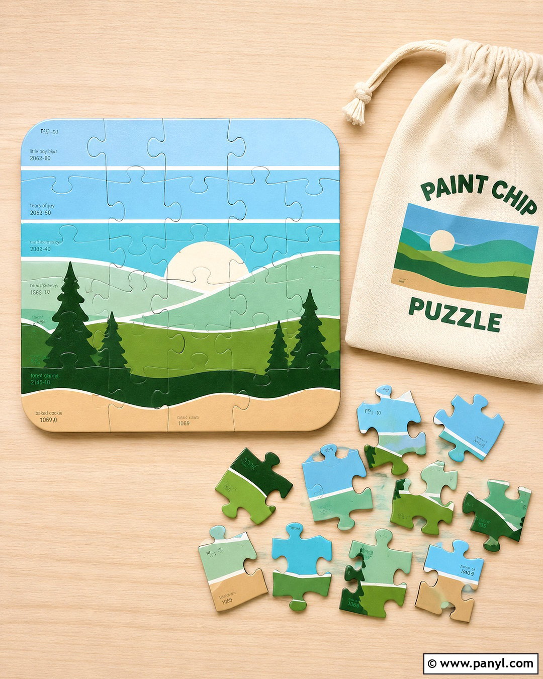 Paint Chip Mini Puzzle - 20 paint chip crafts