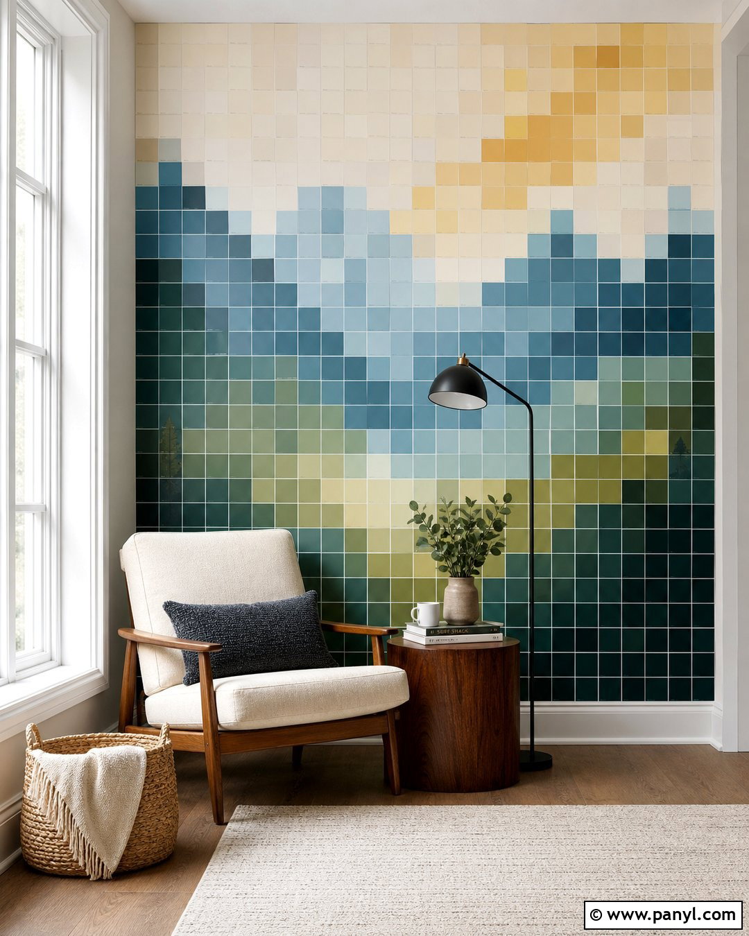 Paint Chip Mosaic Wall - 30 Paint Chip Wall Ideas