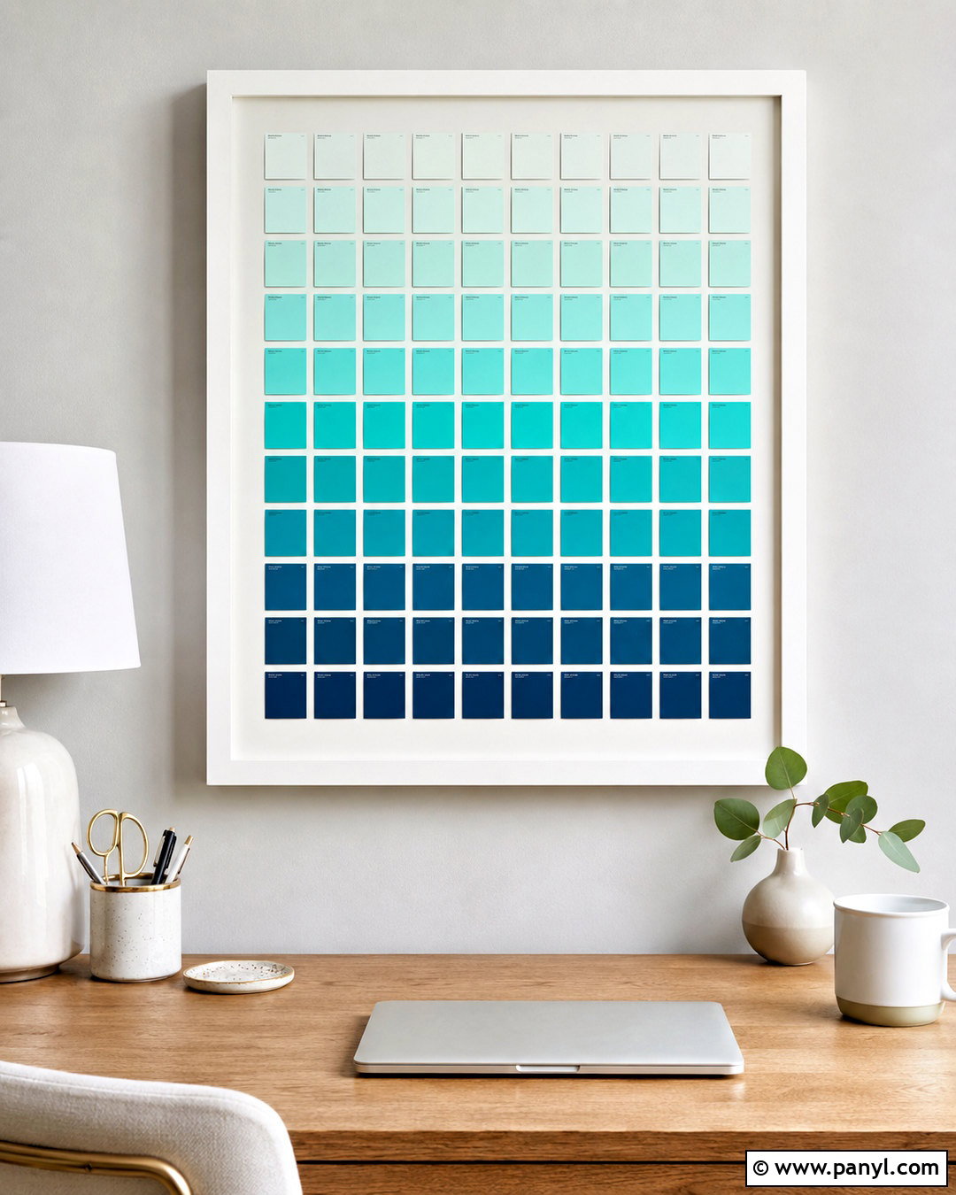 Paint Chip Ombre Wall Art - 20 paint chip crafts