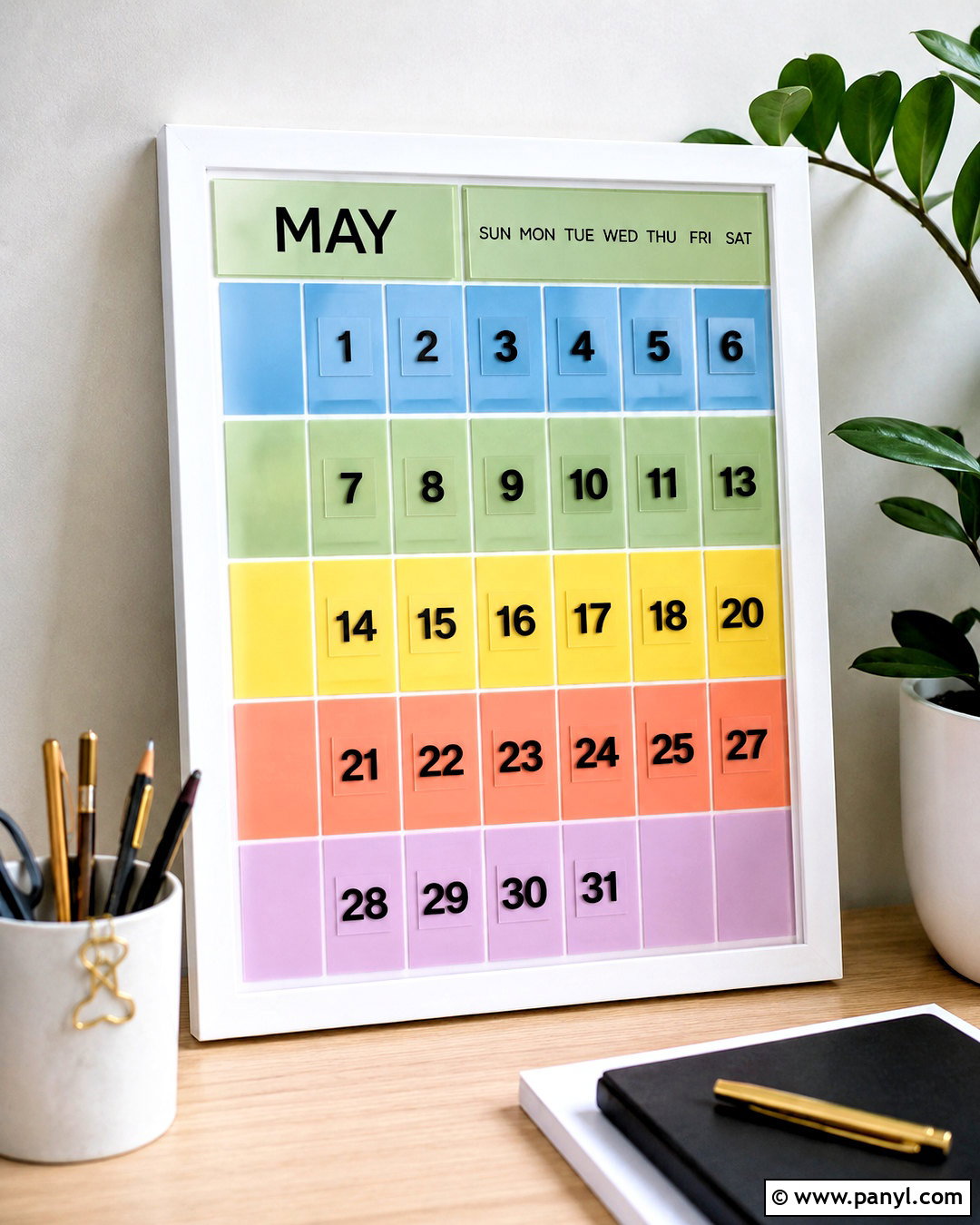 Paint Chip Perpetual Calendar - 20 paint chip crafts