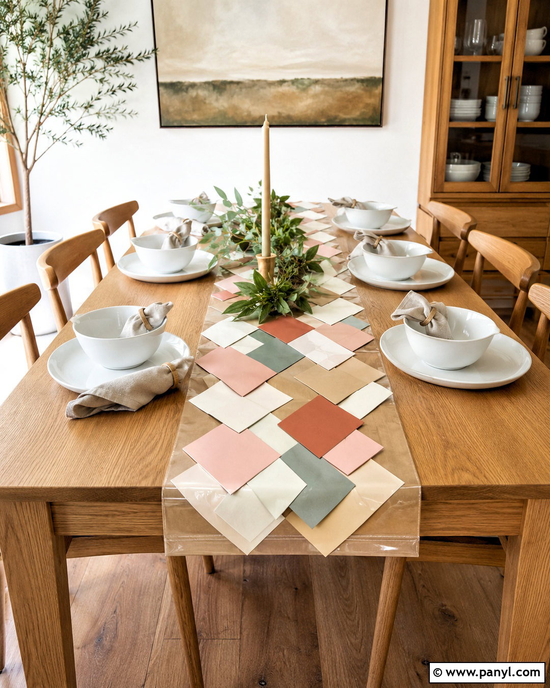 Paint Chip Table Runner - 20 paint chip crafts