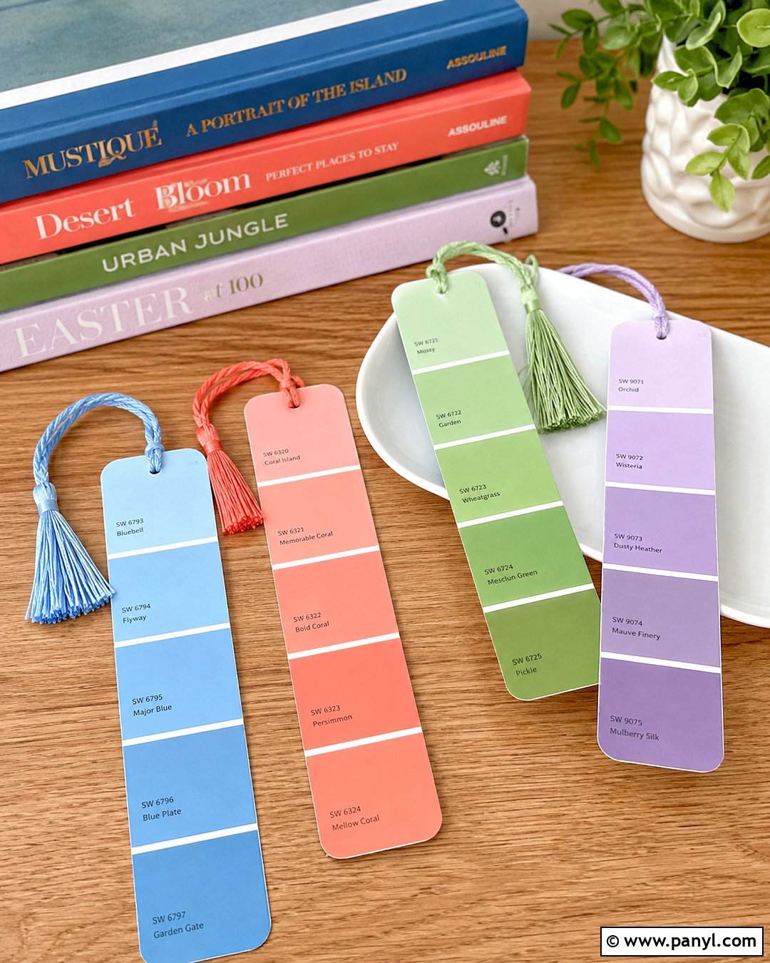 Paint Chip Tassel Bookmarks - 20 paint chip crafts