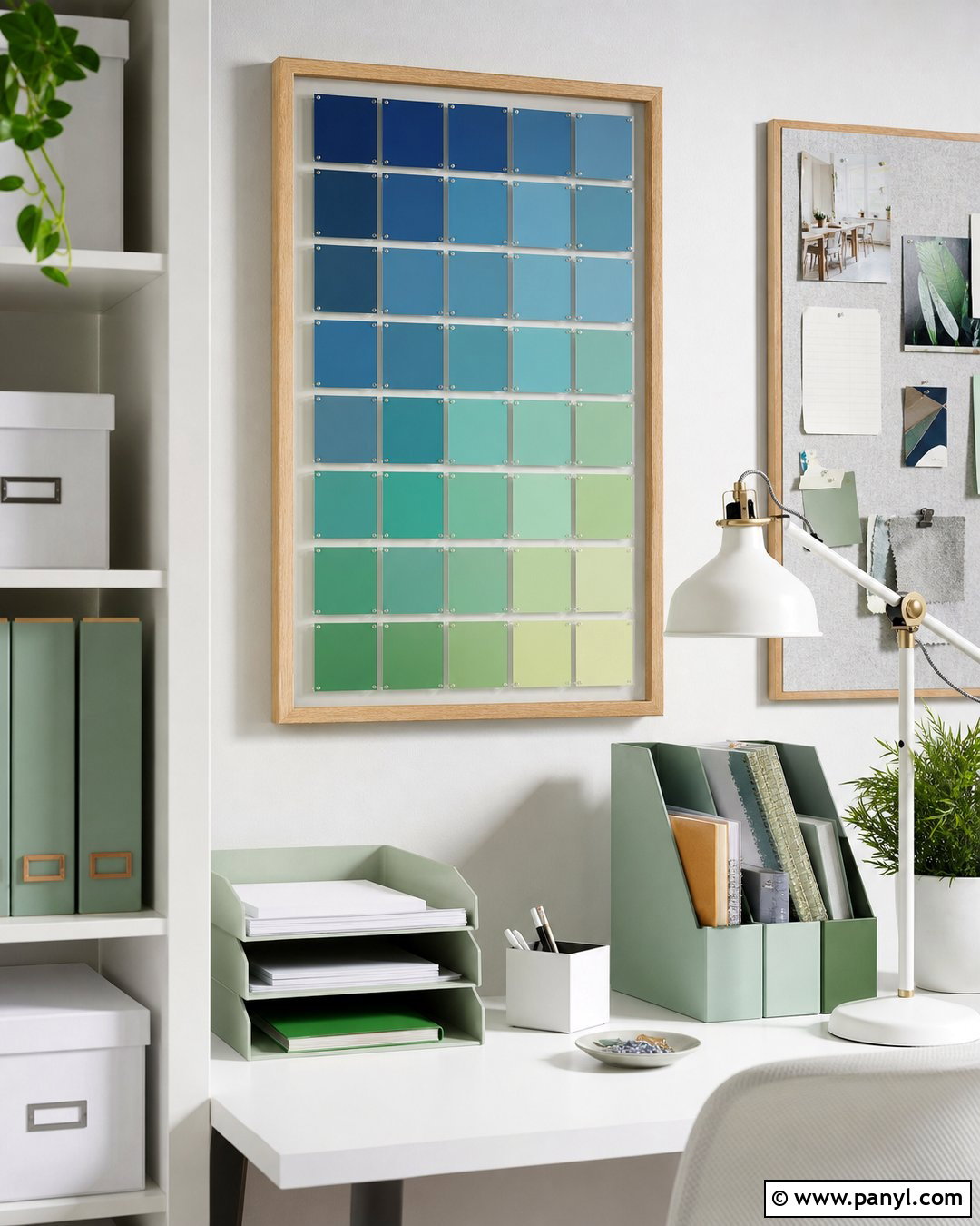 Paint Chip Wall Calendar - 20 Paint Chips On Wall Ideas