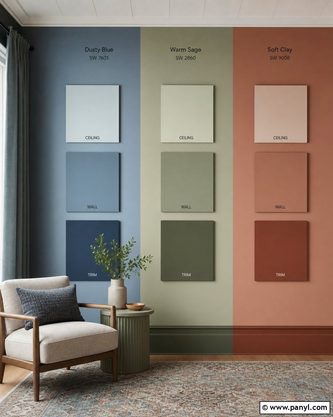Paint Samples For Color Drenching - 25 Paint Samples On Wall Ideas