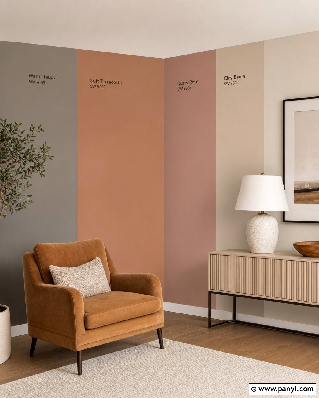 Paint Samples Wrapped Around A Corner - 25 Paint Samples On Wall Ideas
