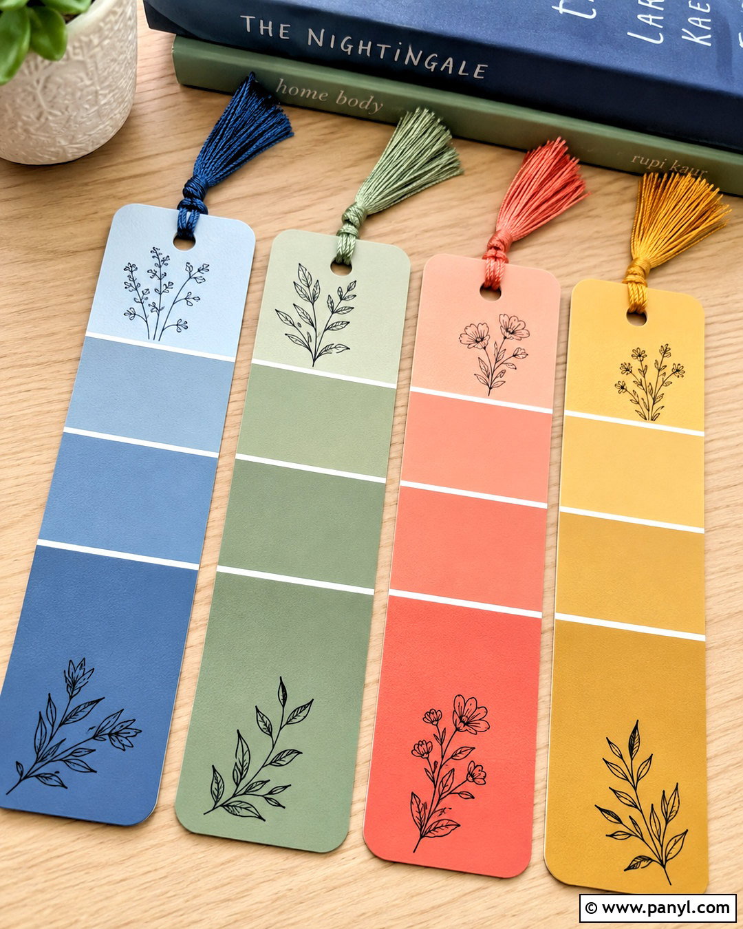 Paint Swatch Bookmarks - 20 paint swatch crafts