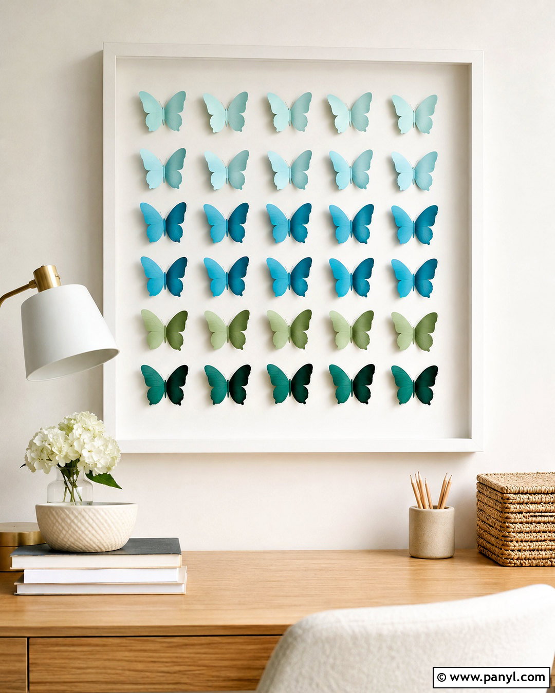 Paint Swatch Butterfly Wall Display - 20 paint swatch crafts