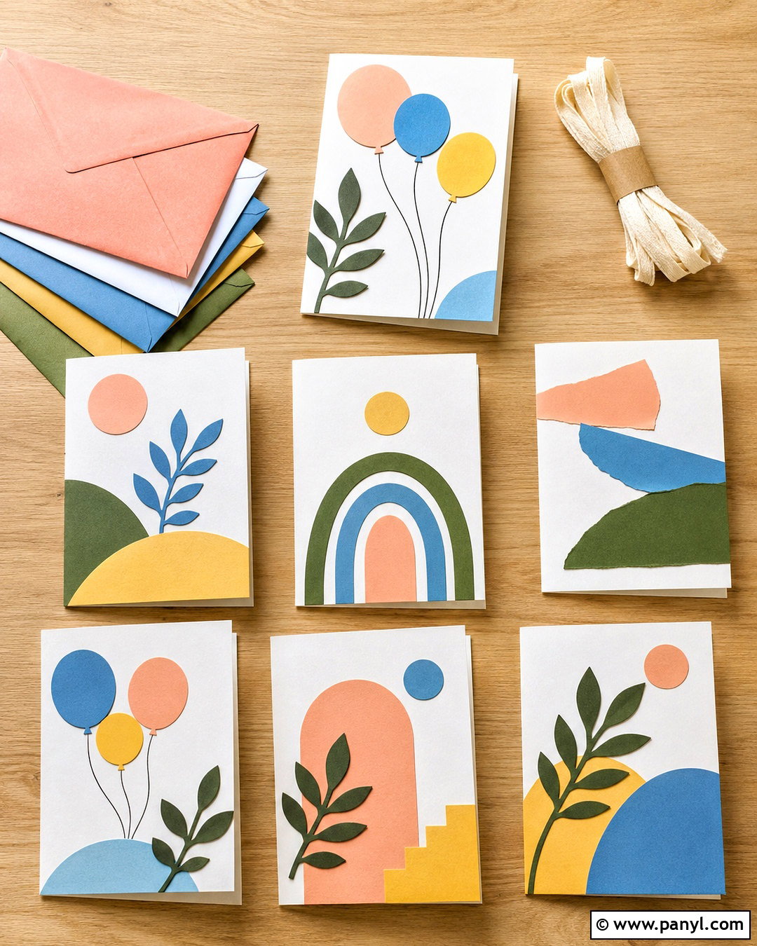 Paint Swatch Greeting Cards - 20 paint swatch crafts