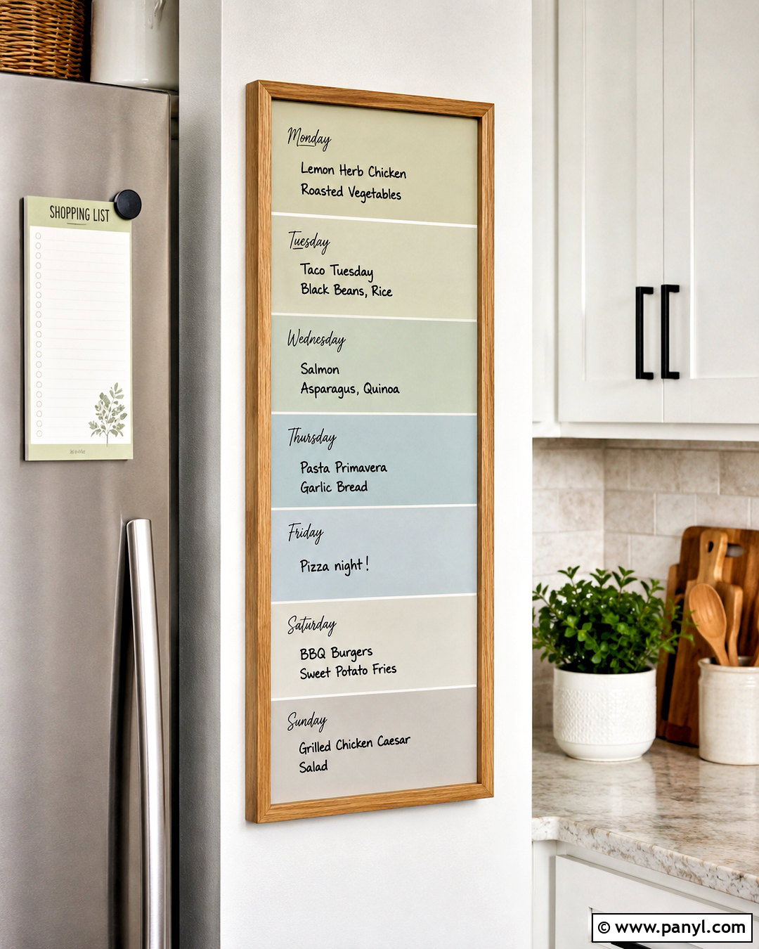 Paint Swatch Menu Planner - 20 paint swatch crafts