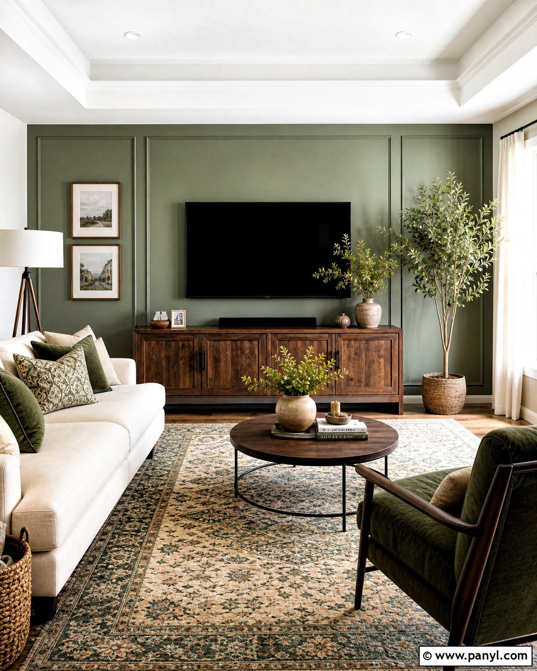 Painted Accent TV Wall - 20 simple tv wall design ideas