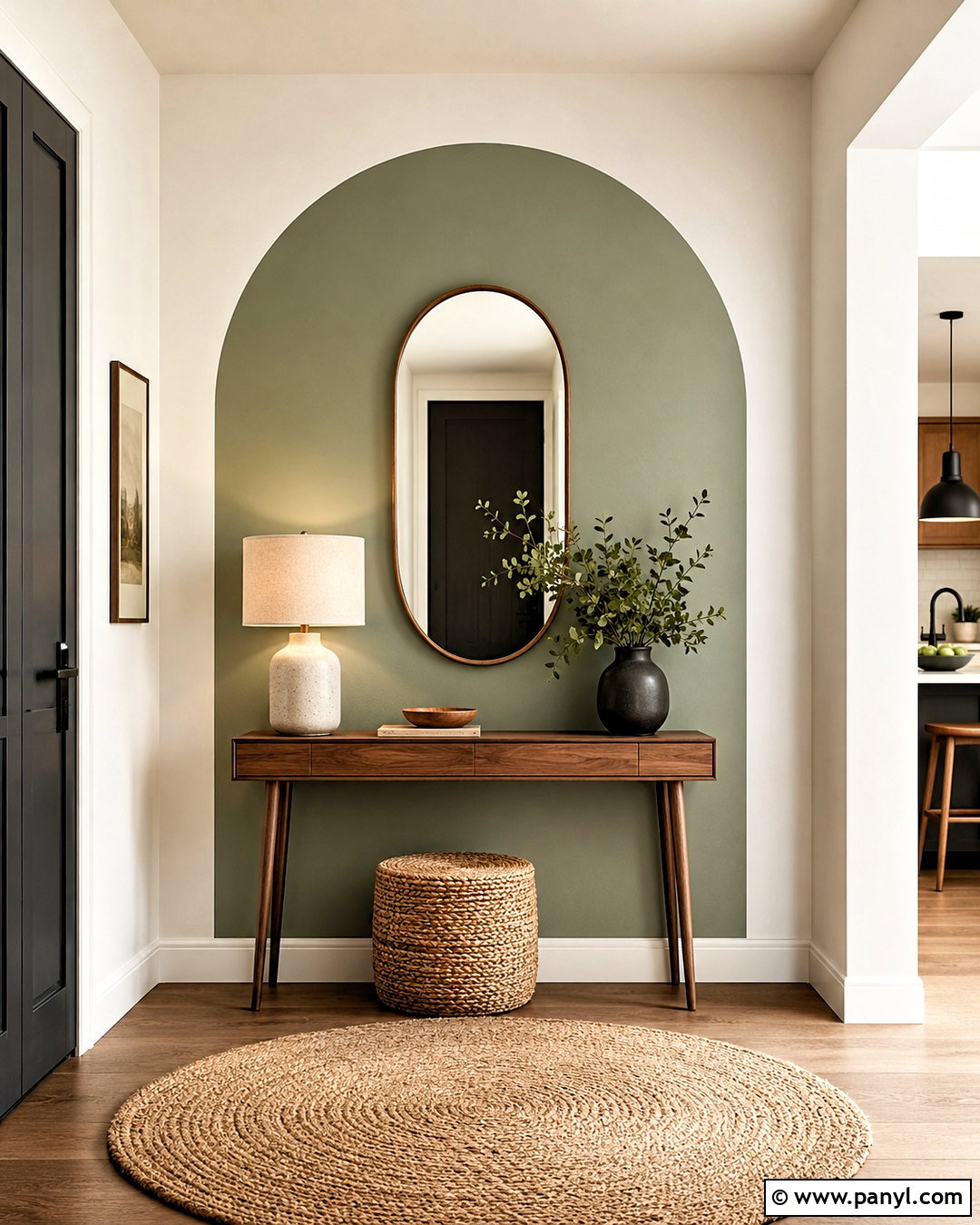 Painted Arch Accent Wall - 20 modern accent wall ideas