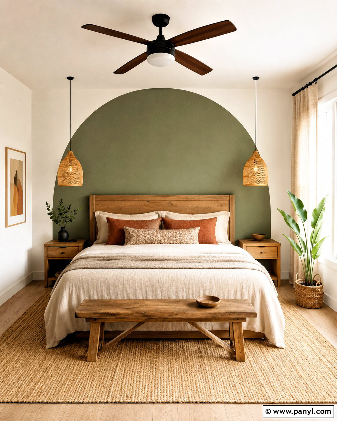Painted Arch Accent Wall - 20 paint design accent wall ideas