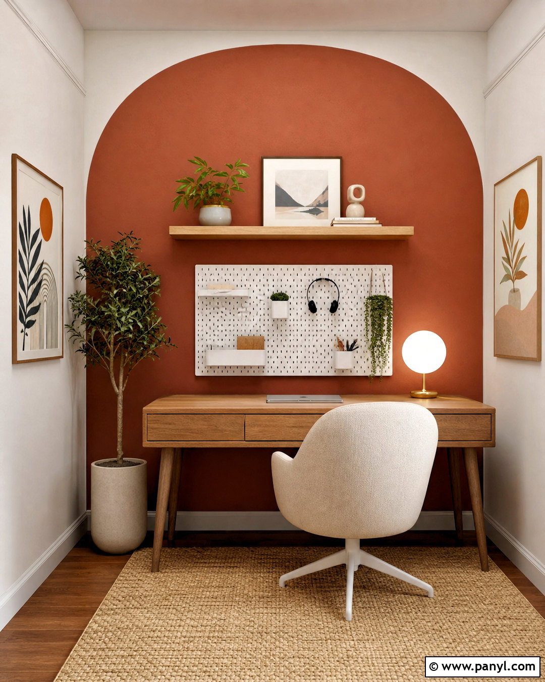 Painted Arch Accent Wall - 20 cute accent wall ideas