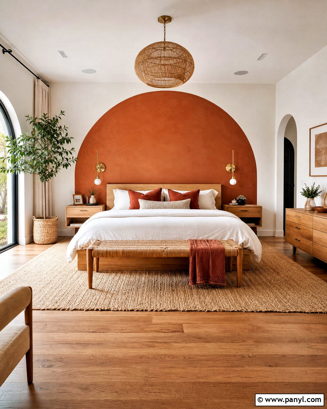 Painted Arch Accent Wall - 20 fun accent wall ideas