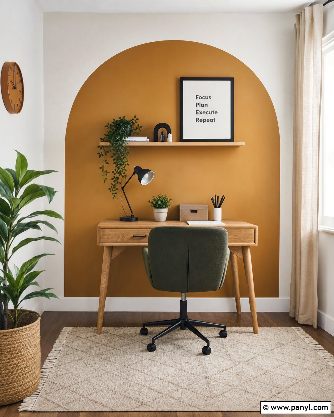 Painted Arch Accent Wall - 25 Small Room Accent Wall Ideas