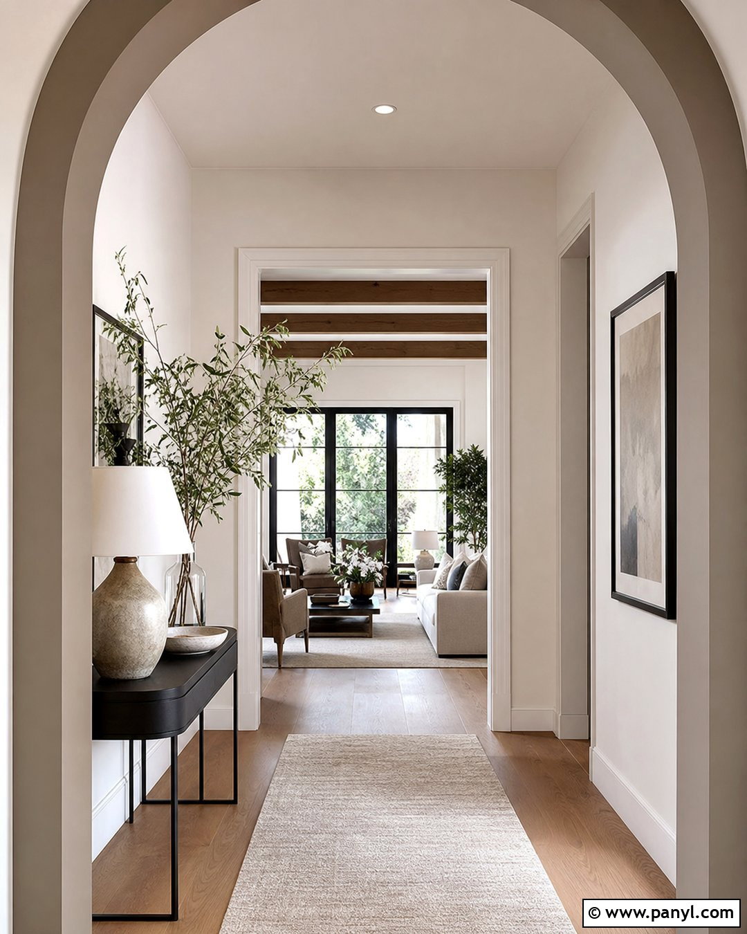 Painted Arch Around An Interior Doorway - 20 Arched Painted Accent Wall Ideas