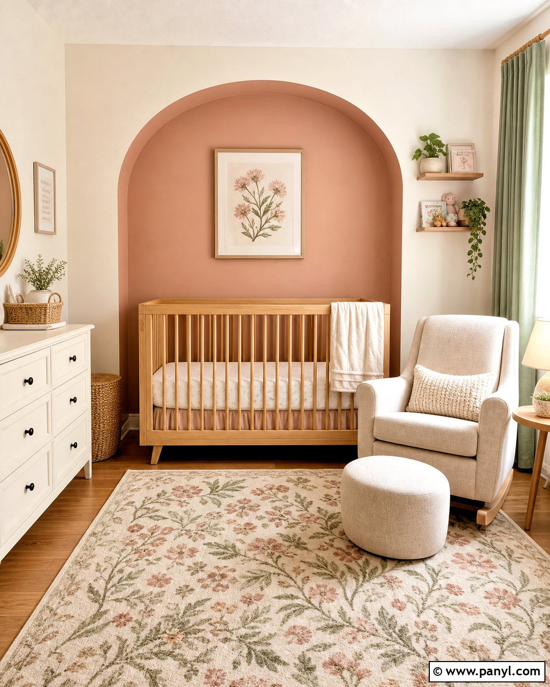 Painted Arch Baby Girl Room - 20 baby girl room paint ideas