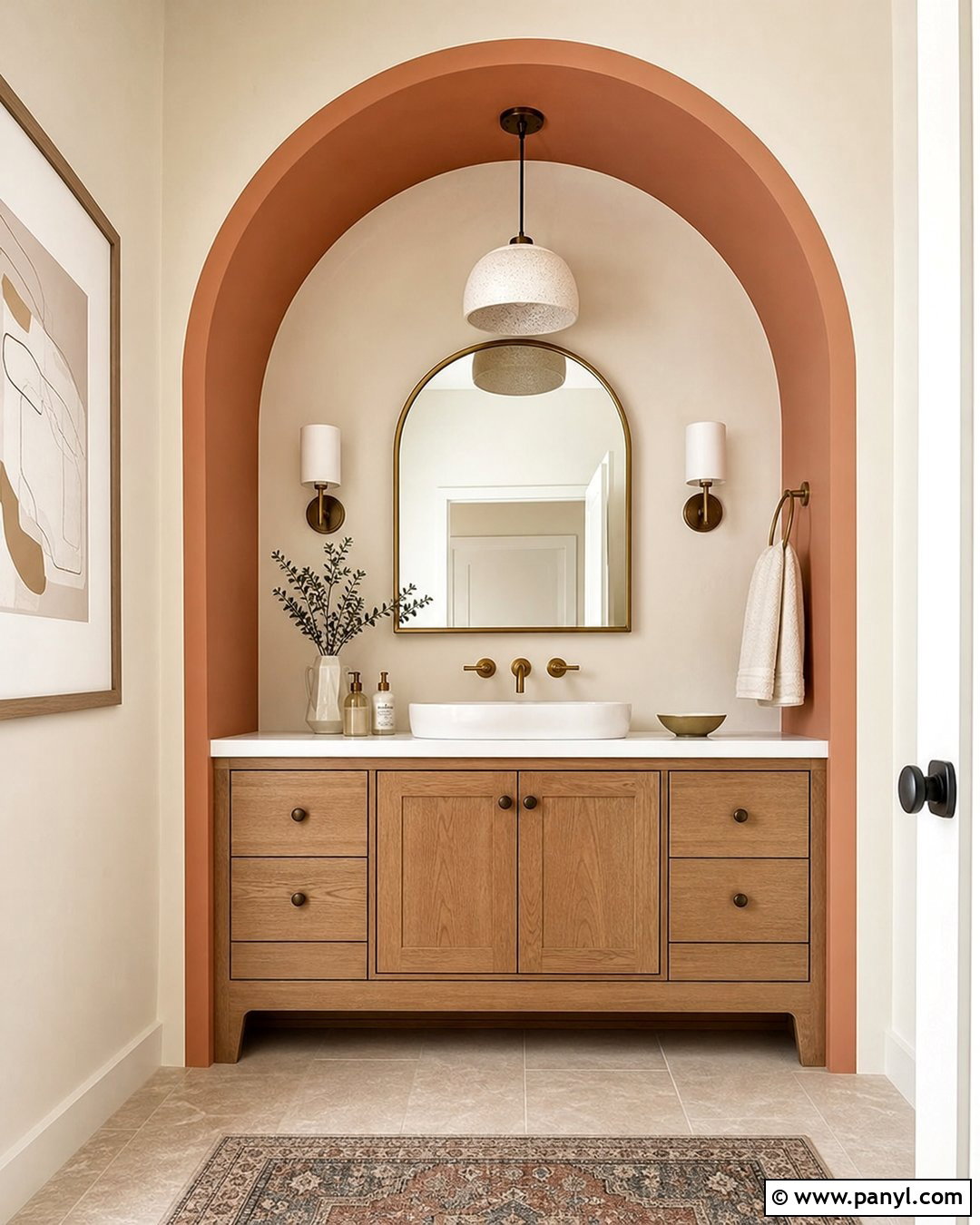 Painted Arch Bathroom Accent Wall - 30 Accent Wall Bathroom Painted Ideas