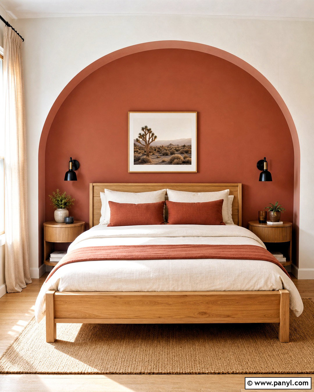 Painted Arch Bedroom Wall - 20 bedroom wall accent ideas