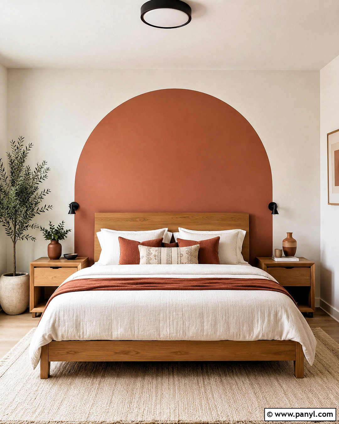 Painted Arch Bedroom Wall - 20 painting ideas for home walls