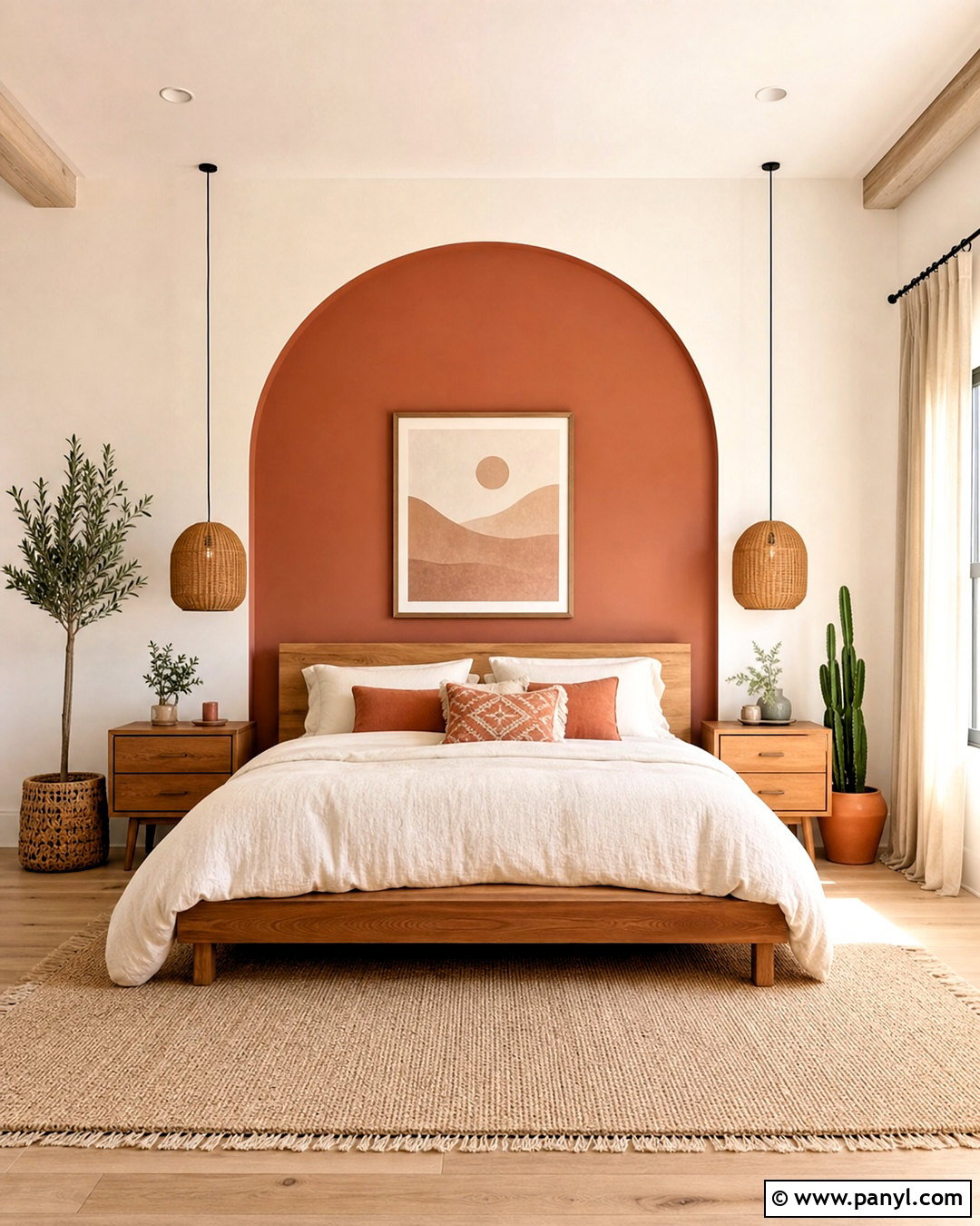 Painted Arch Bedroom Wall - 20 room ideas paint walls
