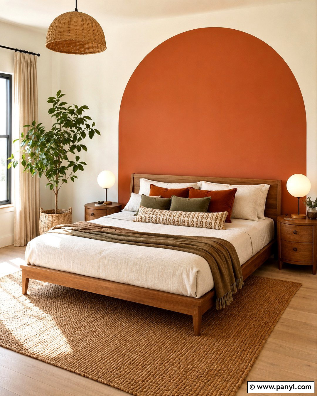 Painted Arch Bedroom Wall - 20 Simple Paint Designs On Wall Bedroom Ideas