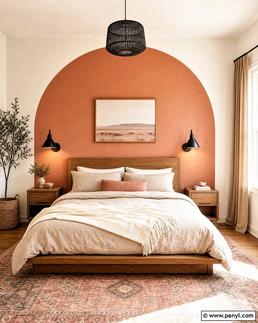 Painted Arch Color Block Wall - 20 color block wall ideas