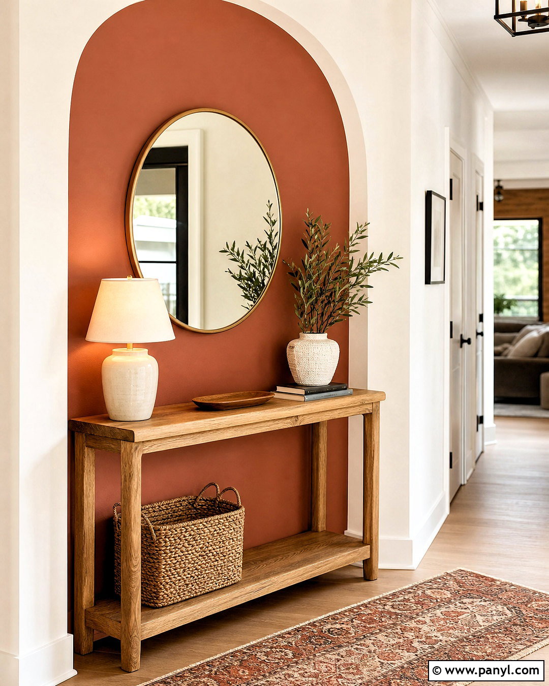 Painted Arch Entryway Accent Wall - 20 simple accent wall ideas