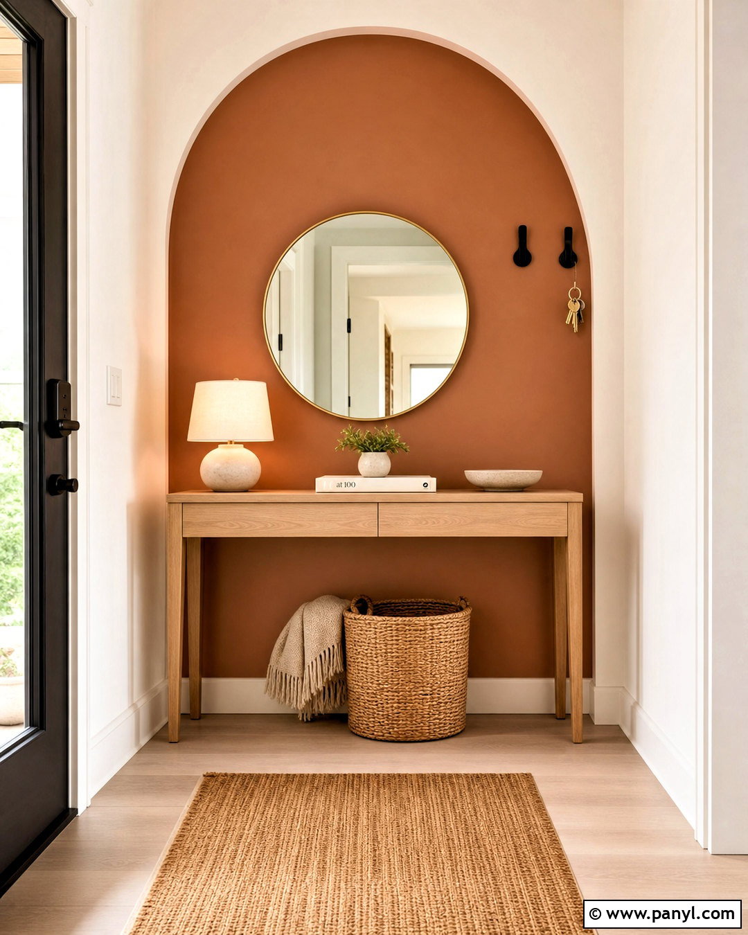 Painted Arch Entryway Accent Wall - 20 accent wall paint ideas